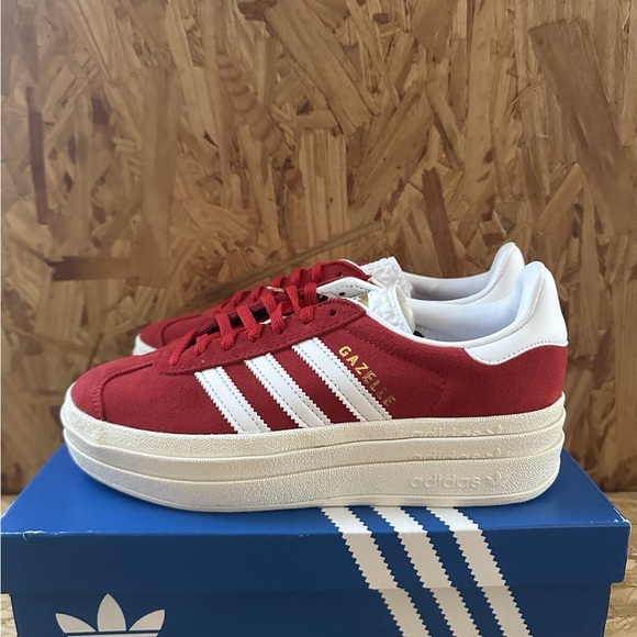 Meet the Posher Shoes - Adidas VL Court Bold Women's Red Sneakers